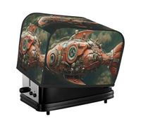 Giant Mechanical Fish Toaster Cover 2 Slice Kitchen Small Appliance Covers With Pockets Dust And Fingerprint Protectio