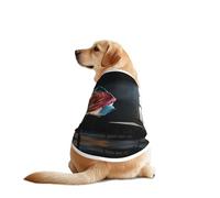 Giant Mechanical Rose Dog Shirt Vest Dog Clothes- Breathable Cooling for Big Dogs, Sun Protection Comfort Wear for Golden Retriever, Husky, Alaska Outdoor Activities 4X-Large