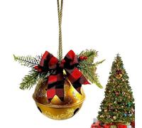 Giant Metal Christmas Bells With Bow, 37x15 Cm Large Hanging Christmas Bells With Bow, Hanging Bell For Garden Yard Outdoor And Winter Party