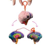GIANT MICROBES Brain Model Plush Keychain, Anatomy Models, Neuroscience Gifts, Psychology Gifts, 3d Brain Model, Bag Charms