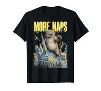 Giant Monster Cat More Naps Funny Feline Cats Attitude Value Graphic T-Shirt