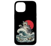 Giant Monster Cat Rising From the Ocean Case for iPhone 15