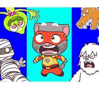 Giant Monsters and Mini Heroes - Talking Tom Heroes Cartoon Binge
