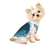 Giant Monsters in The Waves Cute Dog Clothes,Dog T Shirt for Small Dogs Girl Boy.Pet Pullover Jumper,Cat Clothes,Suitable for Small Pets