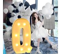 Giant Mosaic Illuminated Letters and Numbers Decoration for ‘Marry Me’ Proposal Decorations, Suitable for Baby Christening Party Decorations.(Q,100cm/40in)