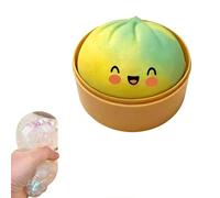 Giant Mystery Dumpling Squishy Stress Ball, Jumbo Squishy Dumpling Toys, With Steamer Box,Rainbow Mystery Squishies Bun, Anxiety Relief Fidget, Soft Squeeze Decompression Dough for Adults (Green)