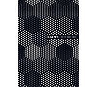 Giant Notebook | 800 Lined Pages, Black Hexagon Theme: 7 x 10 in, with Table of Contents and Page Numbers, Golding’s Large Journal Series