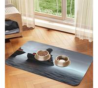 Giant Nuclear Ship Absorbent Leather Pet Tablecloth Non-Slip Dining Pad For Puppy Kitten Food Water Bowls