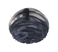 Giant Nuclear Ship Double Layer Waterproof Shower Cap, Extra Large Soft Elastic Band, Reusable Bath Cap For Women Men,Full Print Design