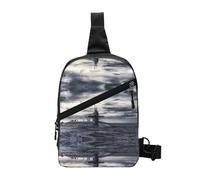 Giant Nuclear Ship Foldable Sport Sling Bag,Lightweight Crossbody Chest Pack with Multiple Pockets,Water-Resistant Polyester Fabric,Compact Travel Daypack