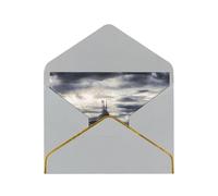 Giant Nuclear Ship Personalised Pearl-Finish Greeting Cards With Envelopes - Five Elegant Colourways, Gold-Edged Blank Cards, Suitable For All Occasions