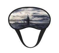Giant Nuclear Ship Print Sleep Eye Mask Light Blocking Soft and Comfortable Night Eye Blinder for Women Men for Sleeping Travel Night Shift
