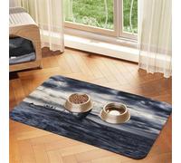 Giant Nuclear Ship Printed Pet Bowl Mats, Non-Slip And Tasteless Dog And Cat Feeding Mats