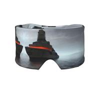 Giant Nuclear Ship Printed Slumber Eye Shield, Reversible Sleep Gear, Light Blocking Headwrap, for Travel Comfort