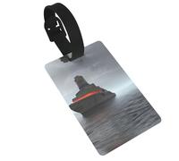 Giant Nuclear Ship Printed Travel Bag Labels Unique Suitcase Identifiers with Personal Information Column