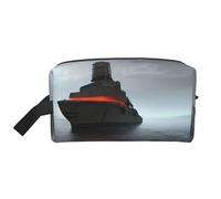 Giant Nuclear Ship Printed Travel Storage Pouch, Double Sided Large Bag for Clothes and Personal Accessories