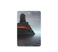 Giant Nuclear Ship Printing 10 Pcs Car Air Freshener Hanging Sheets Scented Hanging Sheets With Rope For Home