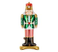 Foil Balloon Nutcracker 34 x 85 cm Standing with Air Filling - Balloon with Stand - Balloon for Christmas Children's Birthday - Foil Balloon as Christmas Decoration Party Decoration - Green Red Gold