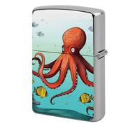 Giant Octopus Lighter Case Pouch Double-Sided Metal Lighter Sleeve Scratch & Drop Resistant Lighters Protector Fits Standard Kerosene Lighters Pocket Protective Cover for Camping Party