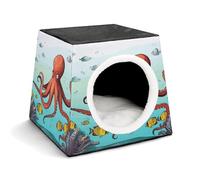 Giant Octopus Pet Tent for Small Cats and Dogs,Cat House - Soft Comfort Washable,Dog Bed Open Design Pet Tents Indoor Outdoor Travel