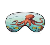 Giant Octopus Sleep Mask for Women Men Soft Breathable Sleep Eye Mask Soft Eye Cover Light Blocking Sleeping Masks Adjustable Blindfold for Travel Home Office Naps & Gifts