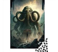 Giant Octopus Standing 1000 Piece Jigsaw Puzzle for Adults-Puzzles Teenagers Wooden Puzzles- Relax Puzzles Games-Brain Teaser Puzzle 1000pcs (75x50cm)
