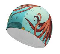 Giant Octopus Swim Cap for Women Men,Swimming Cap-Comfortable Flexible,Swim Hat for Long Thick Curly Hair & Braids Hair