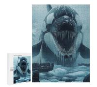 Giant Orca in Arctic Waters: New Year Gift, 500 PCS Decorative Wooden Puzzle, with A Decorative Finished Picture