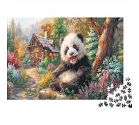 Giant Panda 100% Recycled Cardboard Panda in Forest 1000Pc Jigsaw Puzzle Adults Fun Activity for Rainy Days 70x50cm/1000pcs