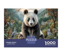 Giant Panda 1000 Piece Jigsaw Mountain Valley Forest As A Gift Mental Relaxation Birthday Present Wall Decor Framed Puzzle Art for Adults 38x26cm/1000pcs