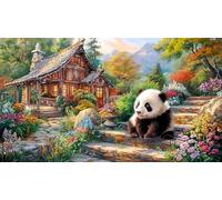 Giant-Panda 1000 Piece Puzzle Recycled Paper Fun Present & Activity for Home Educational Game Decompression Puzzles for Adults Kids Great Gift Idea 38x52/1000pcs