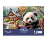 Giant Panda 1000 Pieces Extra-Thick Cardboard DIY Jigsaw Puzzle Play, Cognitive Development & Rehabilitation Puzzle, Leisure Activity, Premium Quality Puzzle 38x26cm/1000pcs
