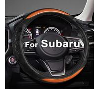 GIANT PANDA Car Steering Wheel Cover Custom Fits Subaru 14.5-15 inches Steering Wheel Custom Fit, 3D Honeycomb Hole Anti-Slip Grip - Orange