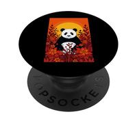 Giant Panda Flowers Sunset Jungle PopSockets Adhesive PopGrip
