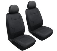 GIANT PANDA Front Car Seat Cover for Hyundai, Leather Bucket Seat Covers Custom Fit Hyundai Sonata Elantra Santa Fe Tucson Accent Kona Palisade Genesis (Black)