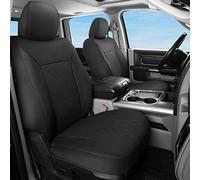 GIANT PANDA Front Car Seat Covers Custom Fit Dodge Ram 1500 2500 3500 Trucks Seat Protectors (Black) 2-Pack