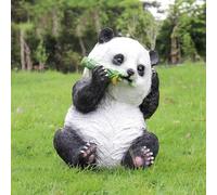 Giant Panda Garden Statue, Wild Life Figurine Bear Black and White Ornament, for Miniature Landscape Decoration Patio Garden Lawn