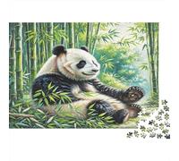 Giant Panda Heavyweight Paper Panda Sitting in Bamboo Forest Jigsaw Puzzle for Seniors Relaxing Secret Santa Gift 70x50cm/1000pcs