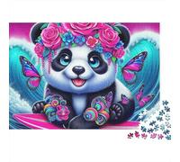 Giant Panda Jigsaw Puzzle Animal 1000 Pieces Extra-thick Cardboard Thick for Adults Brain Gift Classroom Puzzle 38x26cm/1000pcs