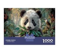 Giant Panda Jigsaw Puzzle for Game 1000 Pieces Bamboo Sprigs Advanced Puzzlers Challenging Puzzle Lovers Anxiety Relief Gift Idea 38x26cm/1000pcs