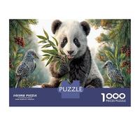 Giant Panda Jigsaw Puzzle for Game 1000 Pieces Bamboo Sprigs Anxiety Relief Secret Santa Small Gift Idea for Couples 38x26cm/1000pcs