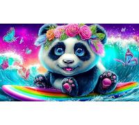 giant-panda Jigsaw Puzzles 1000 Pieces Fun and Challenging Family Game Puzzle Game Great Gift Idea for The Whole for Women, Gifts for Men 38x52cm/1000pcs