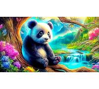 giant-panda Jigsaw Puzzles 1000 Pieces Fun and Challenging Family Game Puzzle Game Great Gift Idea for The Whole for Women, Gifts for Men 70x50cm/1000pcs