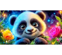 giant-panda Jigsaw Puzzles 1000 Pieces Fun and Challenging Family Game Puzzle Game Great Gift Idea for The Whole for Women, Gifts for Men 38x52cm/1000pcs