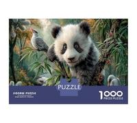 Giant Panda Recycled Paper Jigsaw Puzzle 1000 Piece Bamboo Branch Memory Improvement Party Game 70x50cm/1000pcs