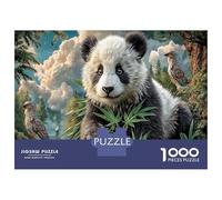 Giant Panda Recycled Paper Jigsaw Puzzle 1000 Piece Bamboo Forest Lake Memory Improvement Party Game 38x26cm/1000pcs