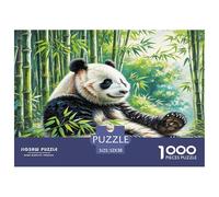 Giant Panda Recycled Paper Jigsaw Puzzle: Panda Among Bamboo for Adults 14-99 Years Educational Game Challenge 52x38cm/1000pcs