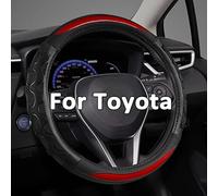 GIANT PANDA Steering Wheel Cover for Toyota Tacoma 4Runner Tundra Sequoia,Car Steering Wheel Cover for Large 15.5-16 inch - Red