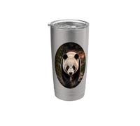 Giant Panda Sunset Forest Wildlife Nature Panda Lover Stainless Steel Insulated Tumbler