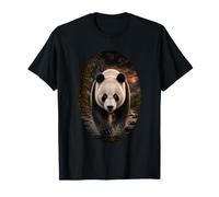 Giant Panda Sunset Forest Wildlife Nature Panda Lover T-Shirt